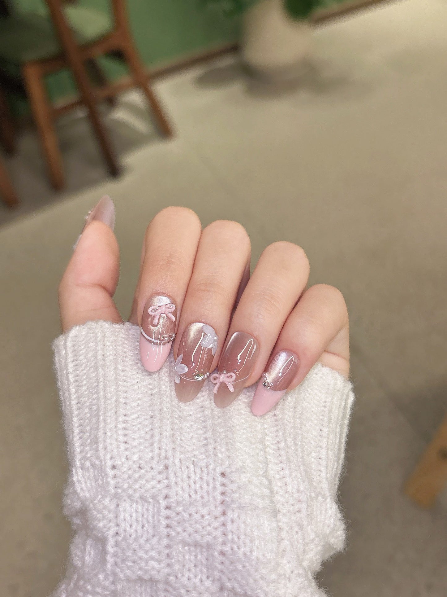 [Pre Order] 法式甜心穿戴甲 Chic French Press-On Nails
