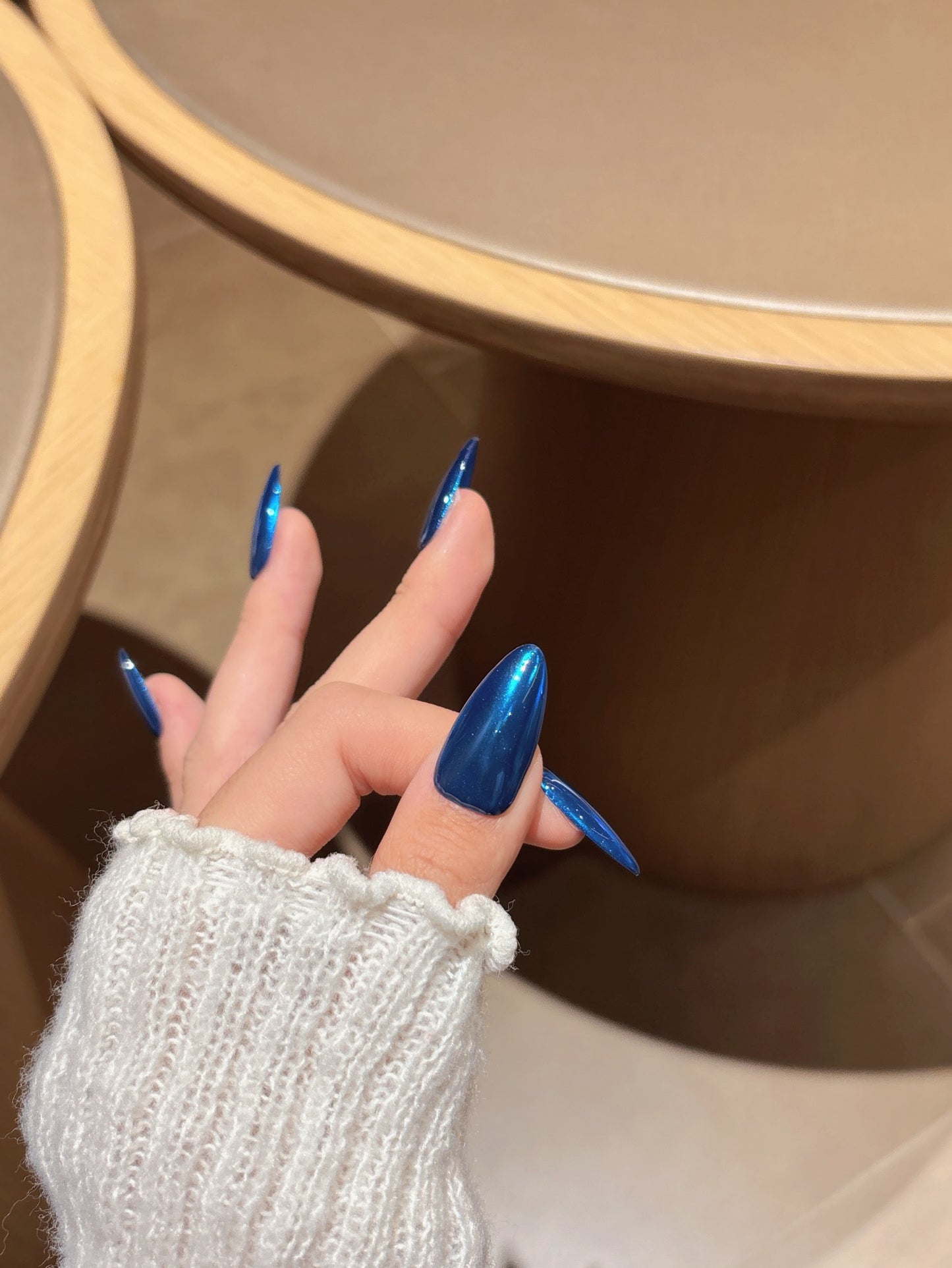 [Pre Order]星空藍焰穿戴甲 Cosmic Blue Flame Press-On Nails