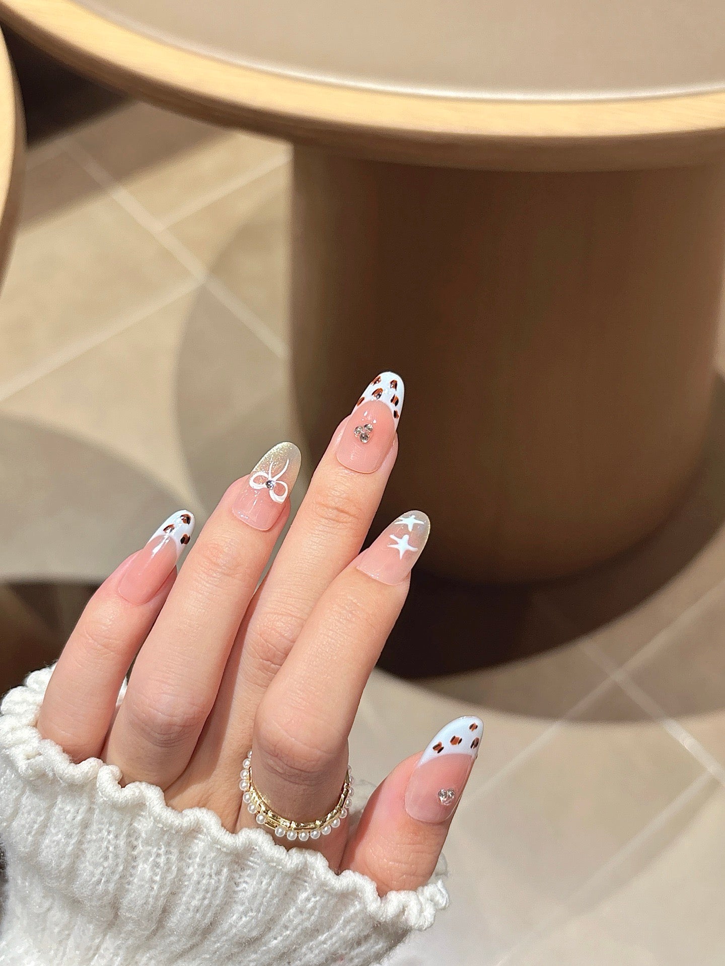 [Pre Order] 豹紋蝴蝶結混搭穿戴甲 Leopard Bow Mix & Match Press-On Nails