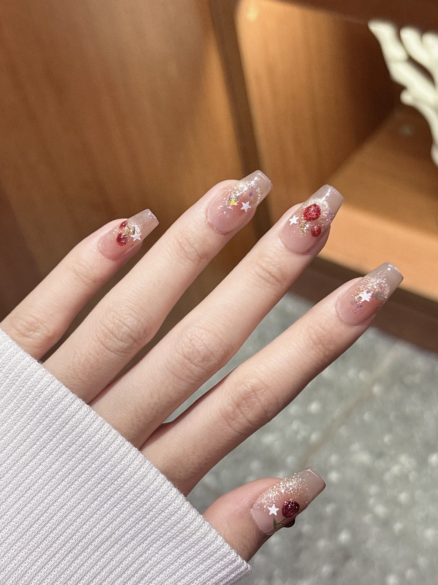 [Pre Order] 櫻桃星星糖穿戴甲 Cherry Star Sugar Press On Nails