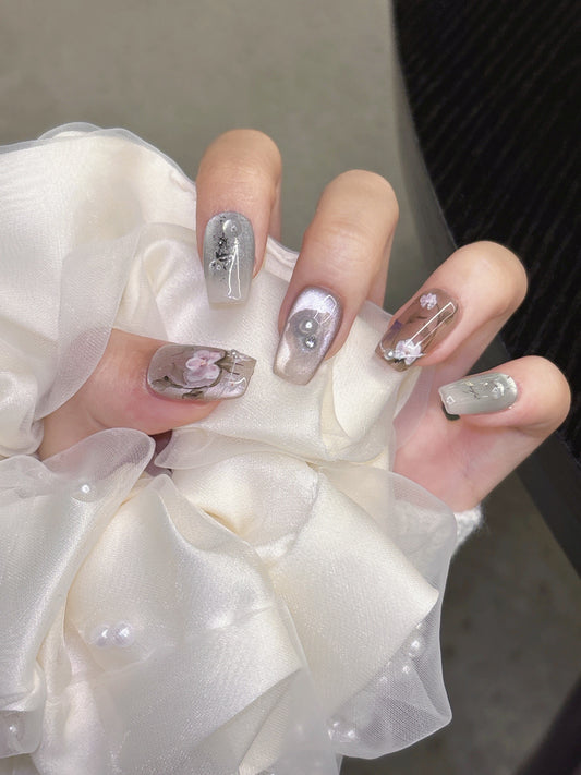 [Pre Order] 水彩花卉穿戴甲 Watercolor Floral Press On Nails