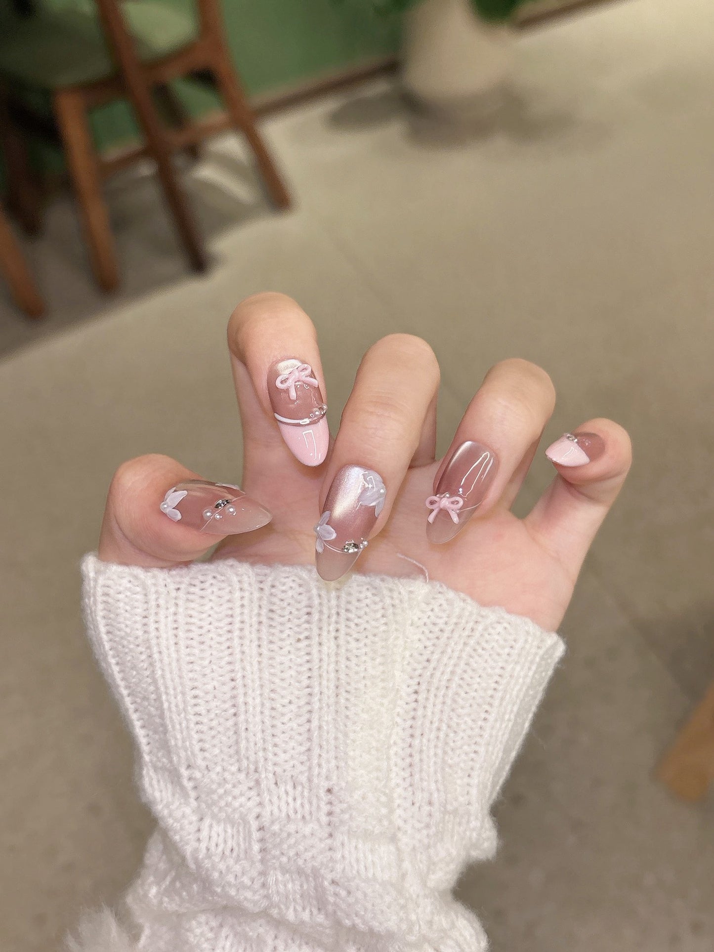 [Pre Order] 法式甜心穿戴甲 Chic French Press-On Nails