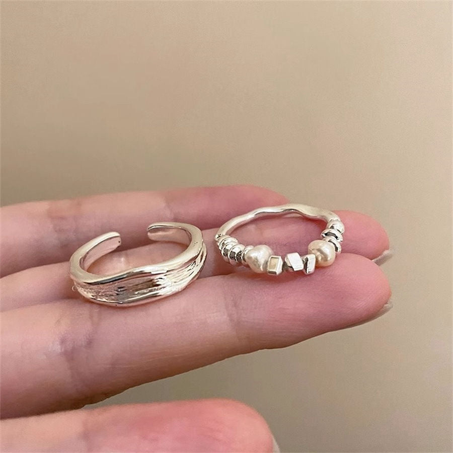 [Instock] 韓系波紋開口戒指套裝 Wave Open Ring Set