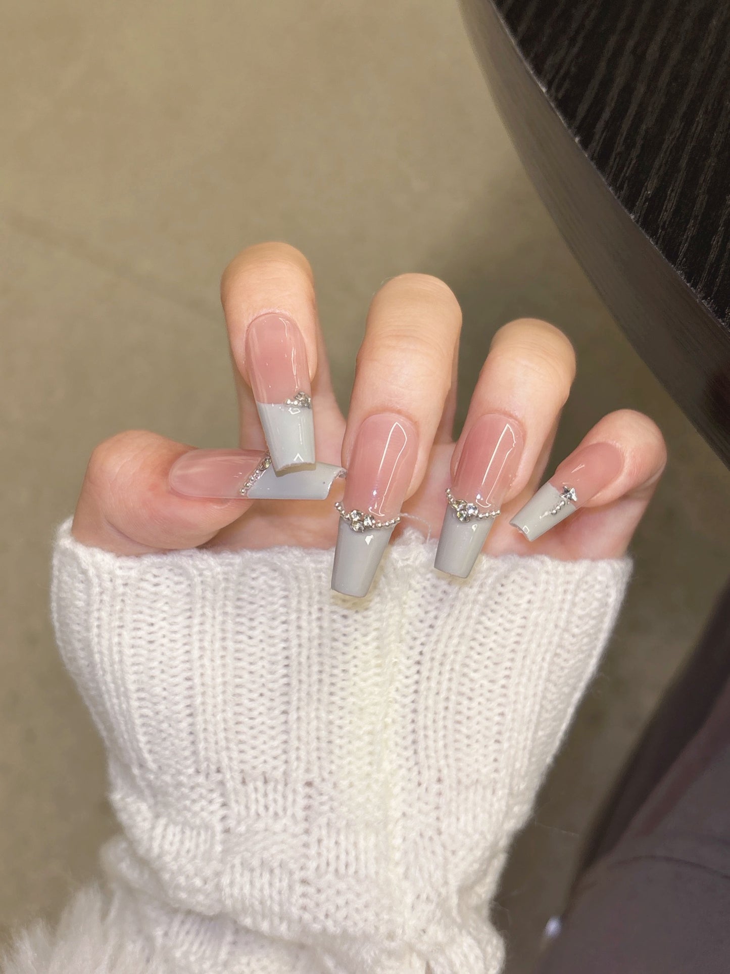 [Pre Order] 月光法式穿戴甲 Moonlight French Press On Nails