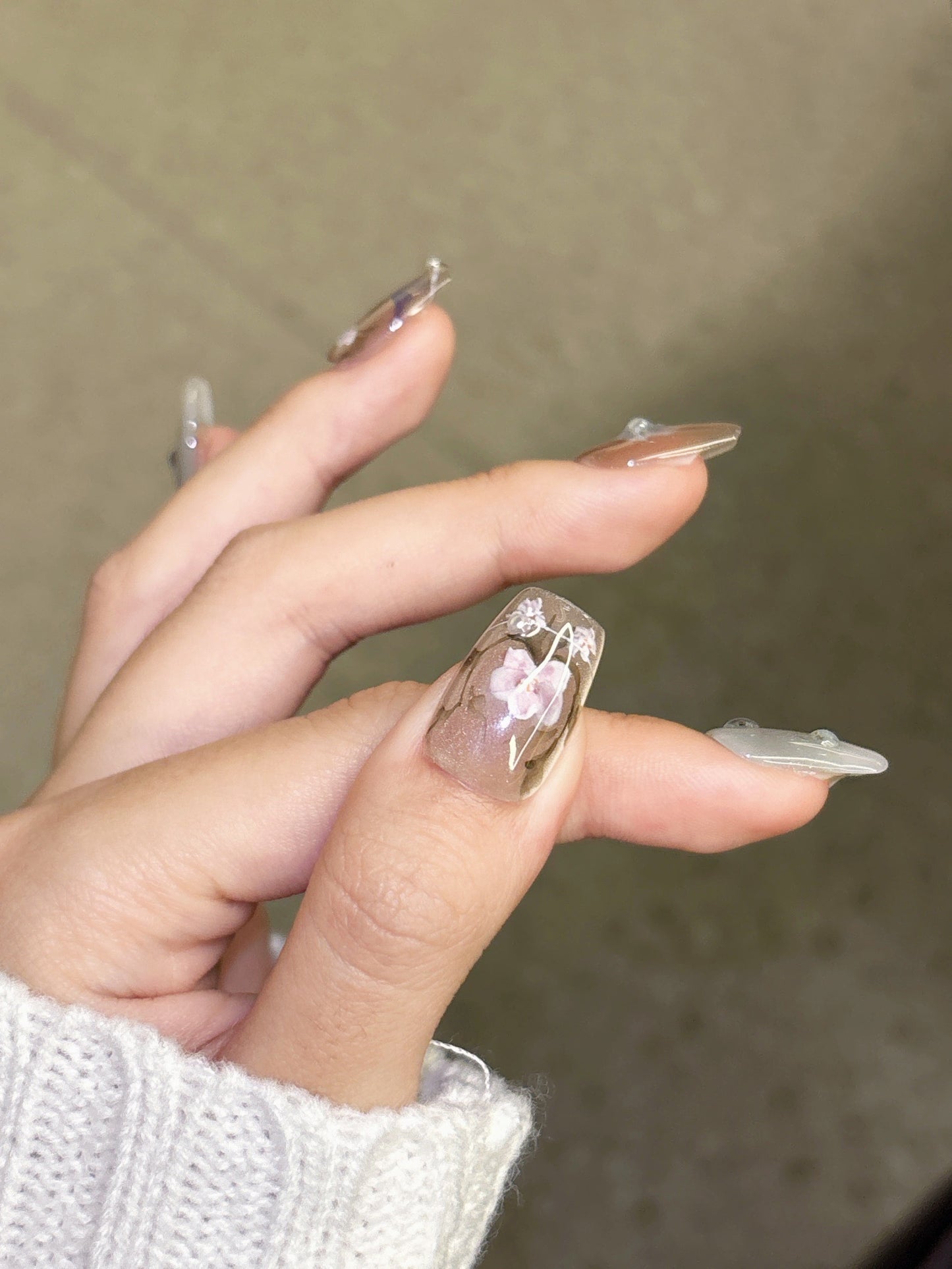 [Pre Order] 水彩花卉穿戴甲 Watercolor Floral Press On Nails