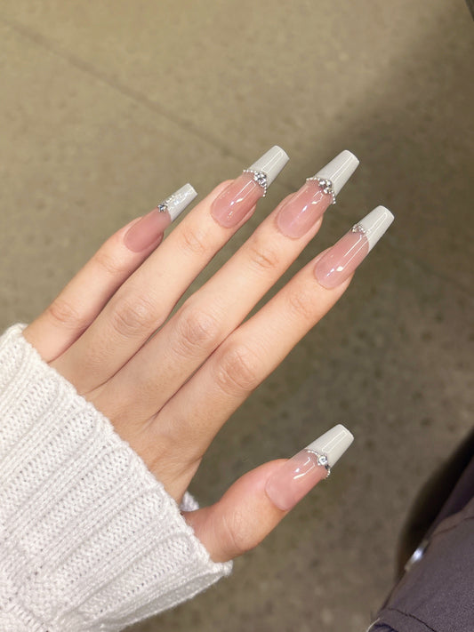 [Pre Order] 月光法式穿戴甲 Moonlight French Press On Nails