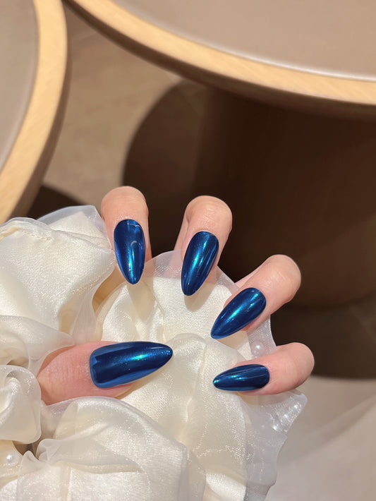 [Pre Order]星空藍焰穿戴甲 Cosmic Blue Flame Press-On Nails