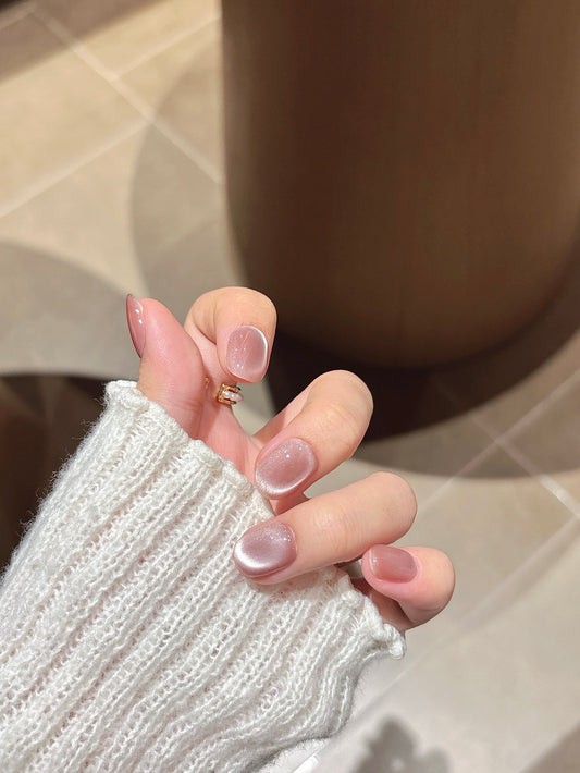 [Pre Order] 短版柔光貓眼穿戴甲 Short Soft Cat Eye Press-On Nails