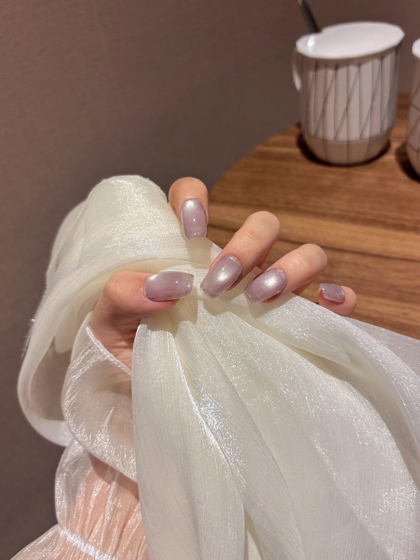 [Pre Order] 丁香貓眼穿戴甲 Lilac Cat-Eye Press-On Nails