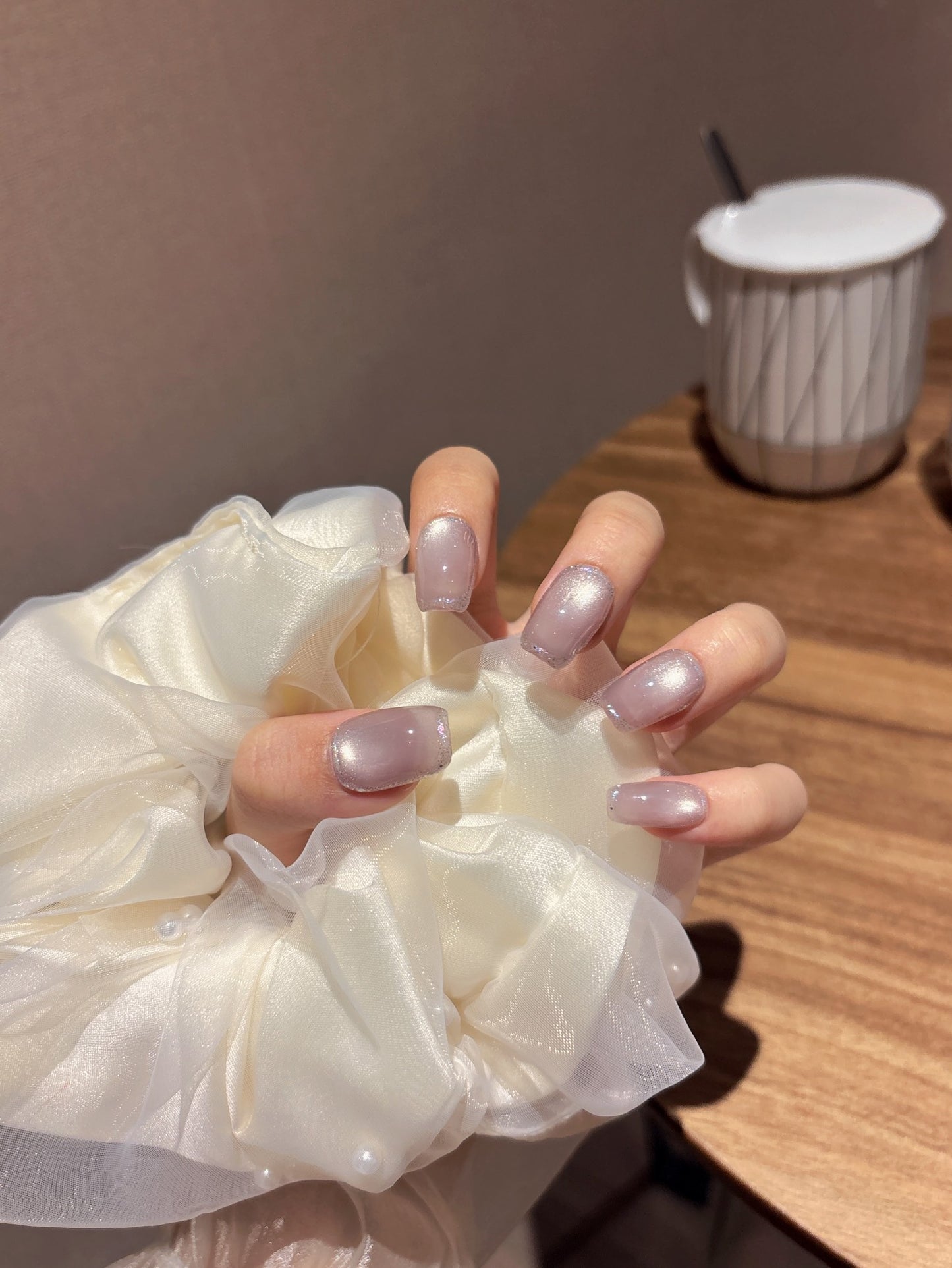 [Pre Order] 丁香貓眼穿戴甲 Lilac Cat-Eye Press-On Nails