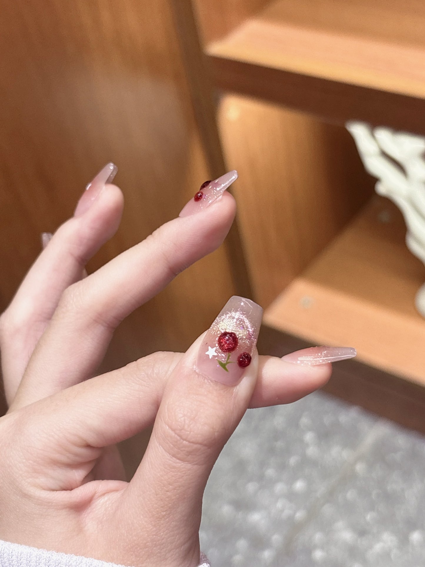 [Pre Order] 櫻桃星星糖穿戴甲 Cherry Star Sugar Press On Nails
