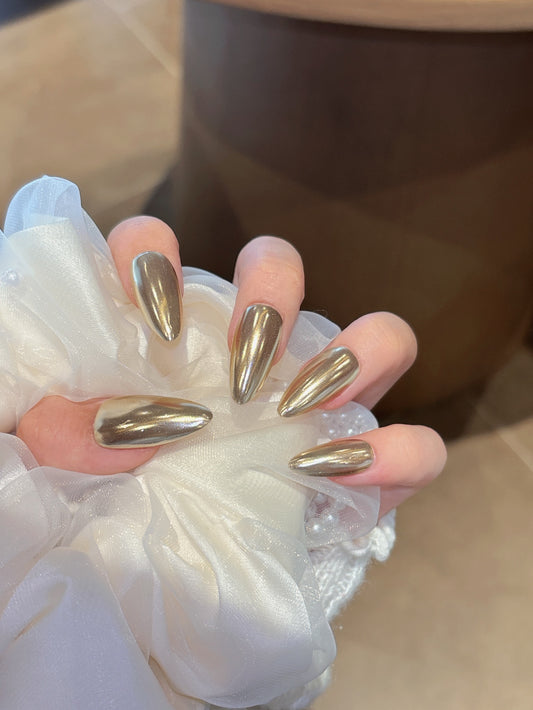 [Pre Order] 金屬光澤穿戴甲 Metallic Shine Press On Nail