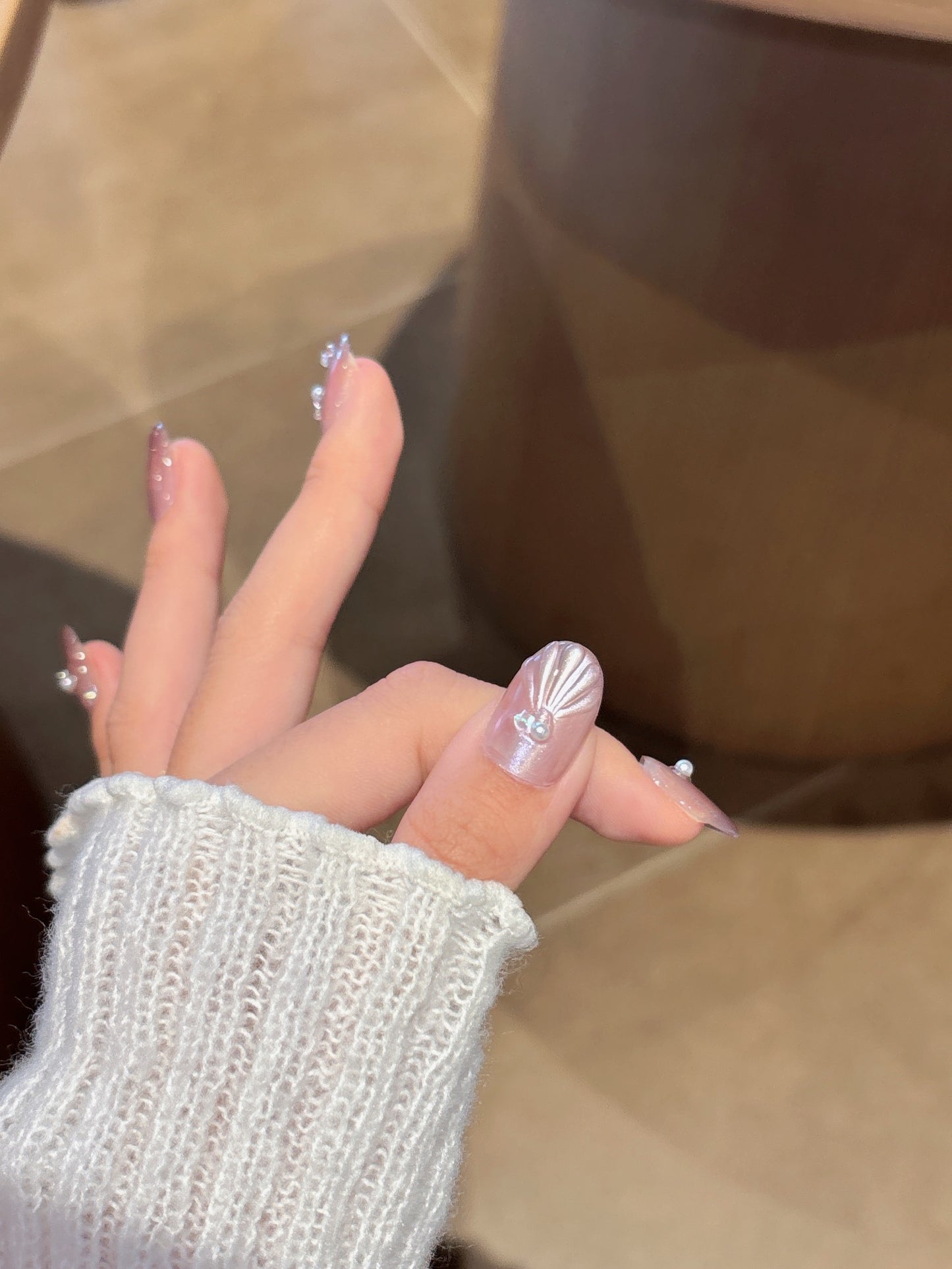 [Pre Order] Pearl Wave Press-On Nails 珍珠海浪穿戴甲