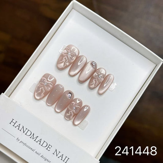 [Pre Order] 絲帶甜心穿戴甲 Ribbon Sweetheart Press-On Nails