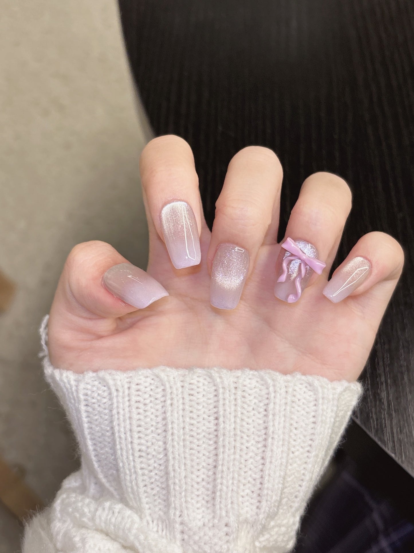 [Pre Order] 戀愛紫貓眼穿戴甲 Love Purple Cat Eye Press On Nails