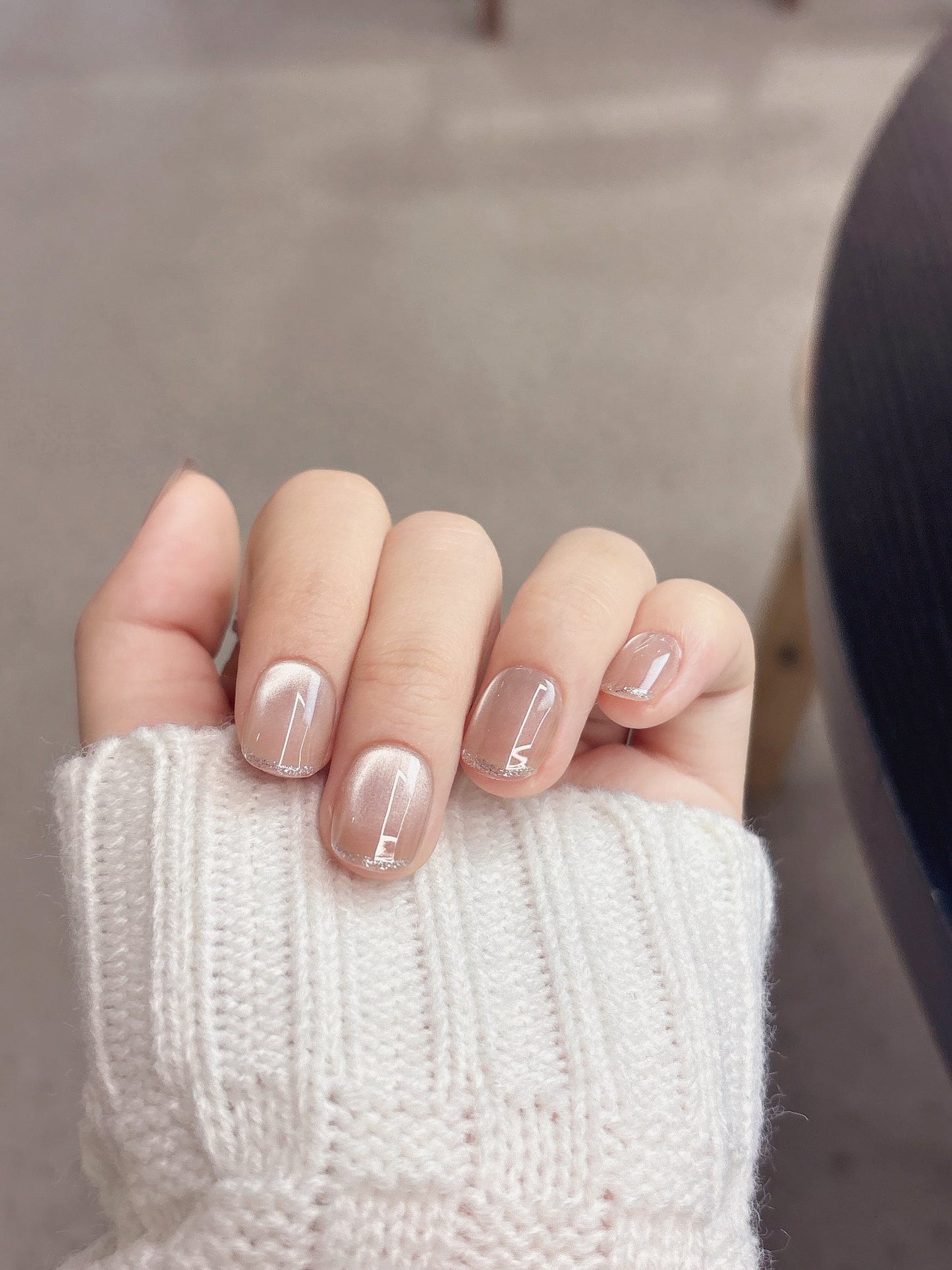 [Pre Order] 銀邊貓眼穿戴甲 Silver Lining Cat-Eye Press-On Nails