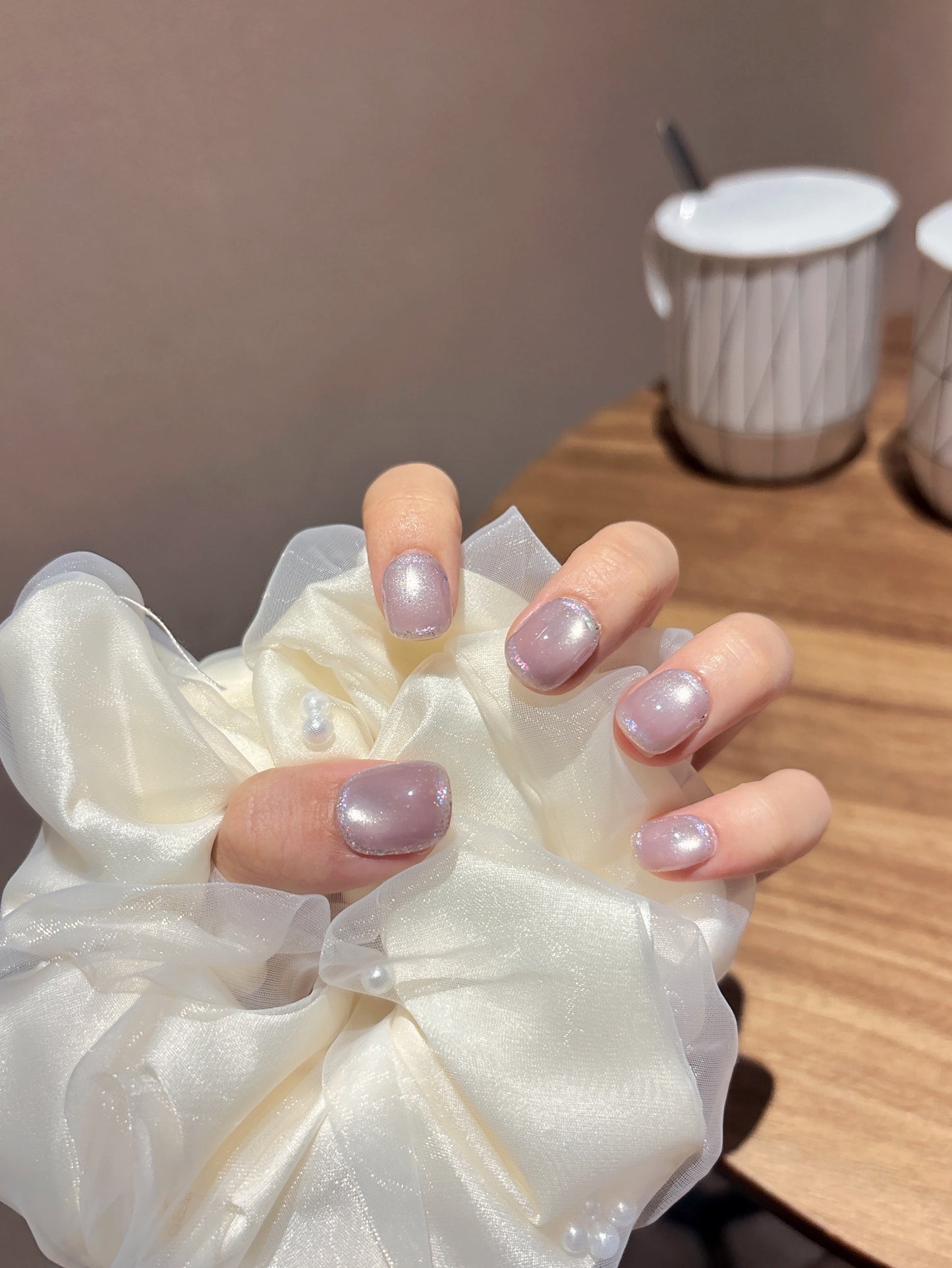 [Pre Order] 薰衣草貓眼穿戴甲 Lavender Cat-Eye Press-On Nails