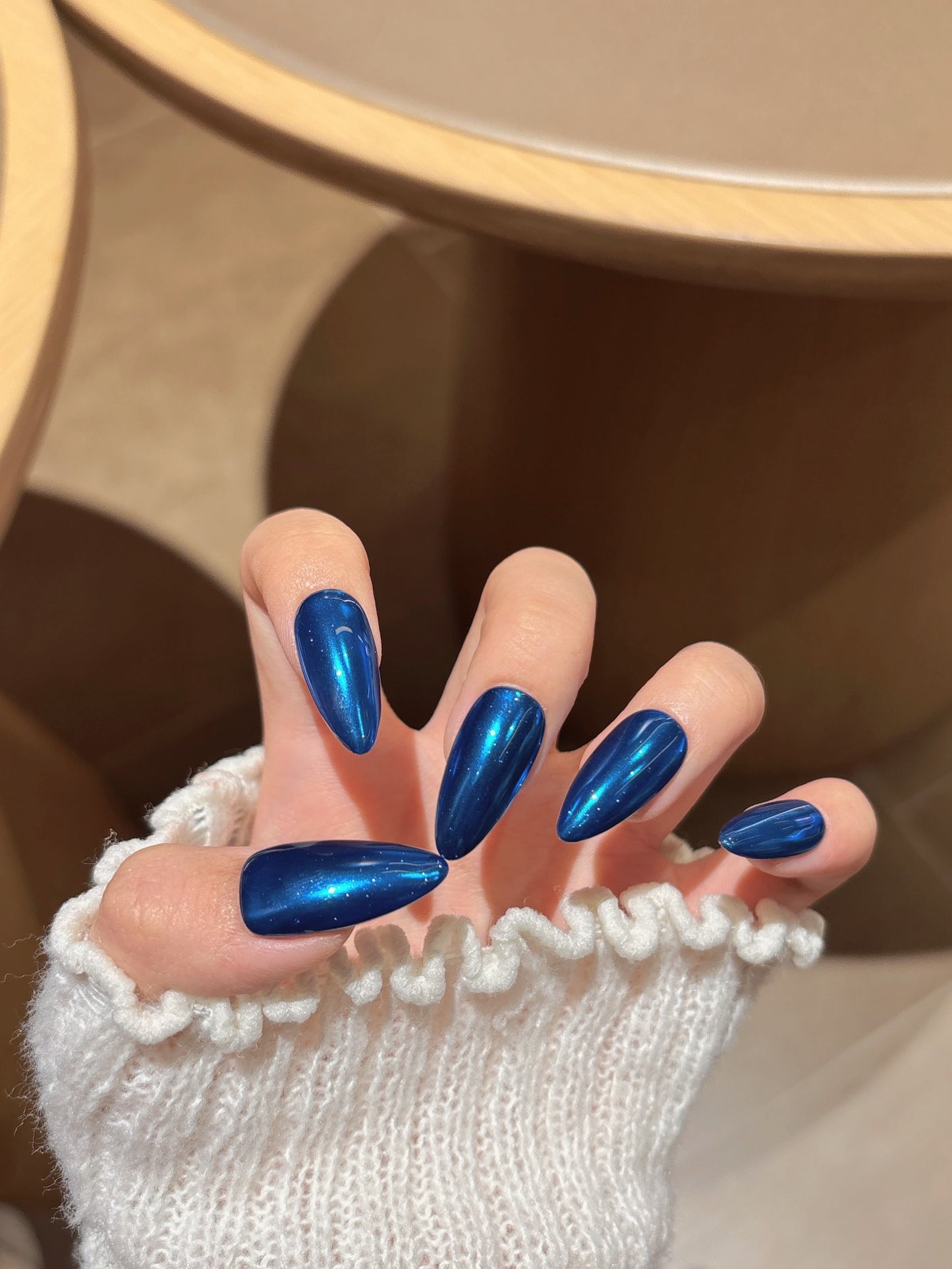 [Pre Order]星空藍焰穿戴甲 Cosmic Blue Flame Press-On Nails