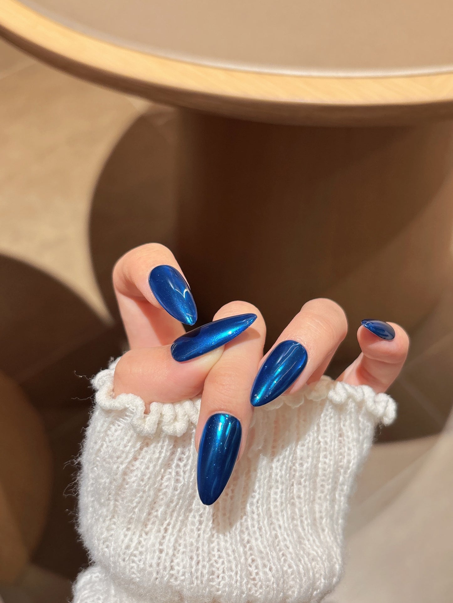 [Pre Order]星空藍焰穿戴甲 Cosmic Blue Flame Press-On Nails