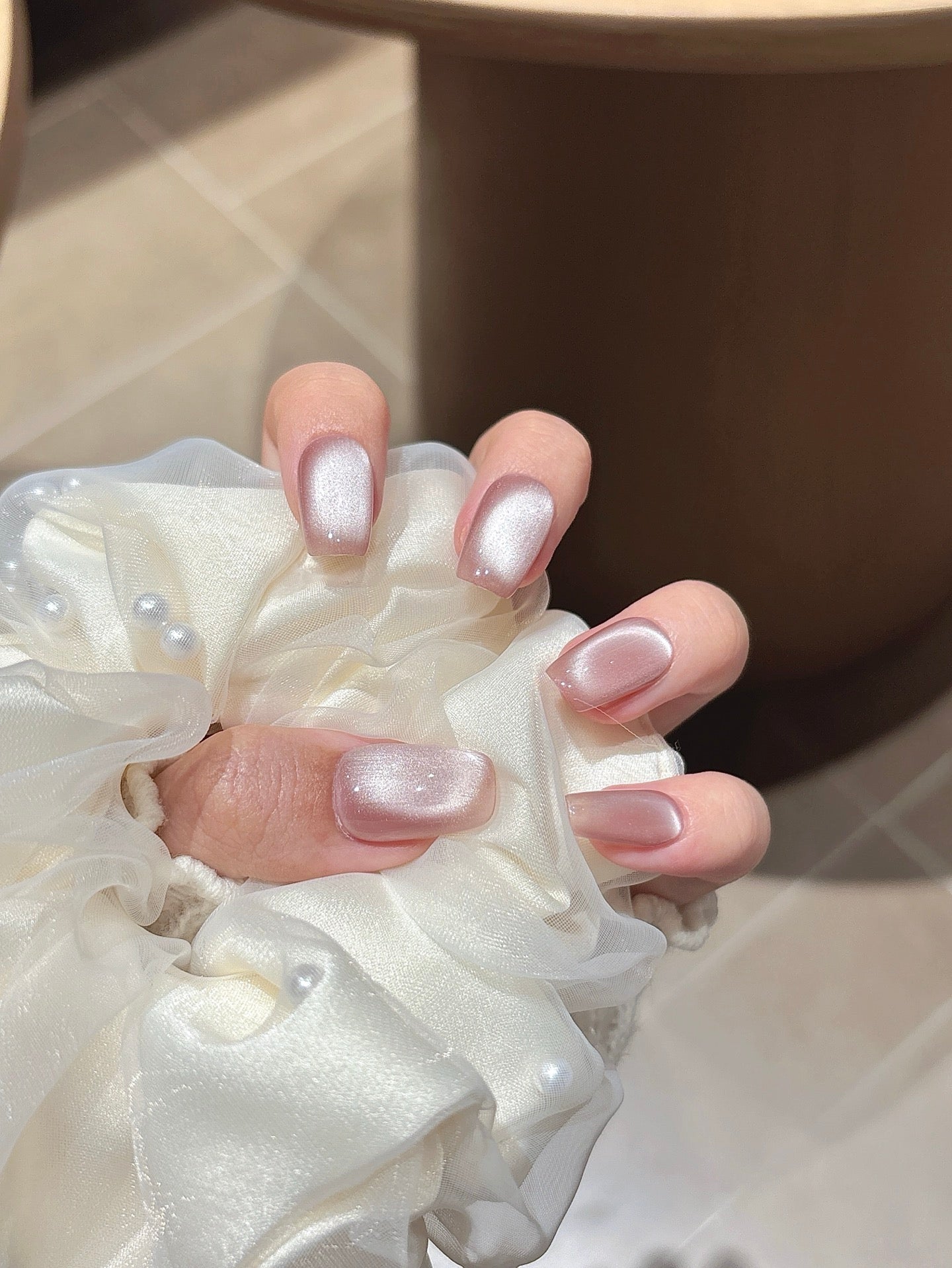 [Pre Order]  柔光杏仁貓眼穿戴甲 Almond Silk Cat Eye Press-On Nails