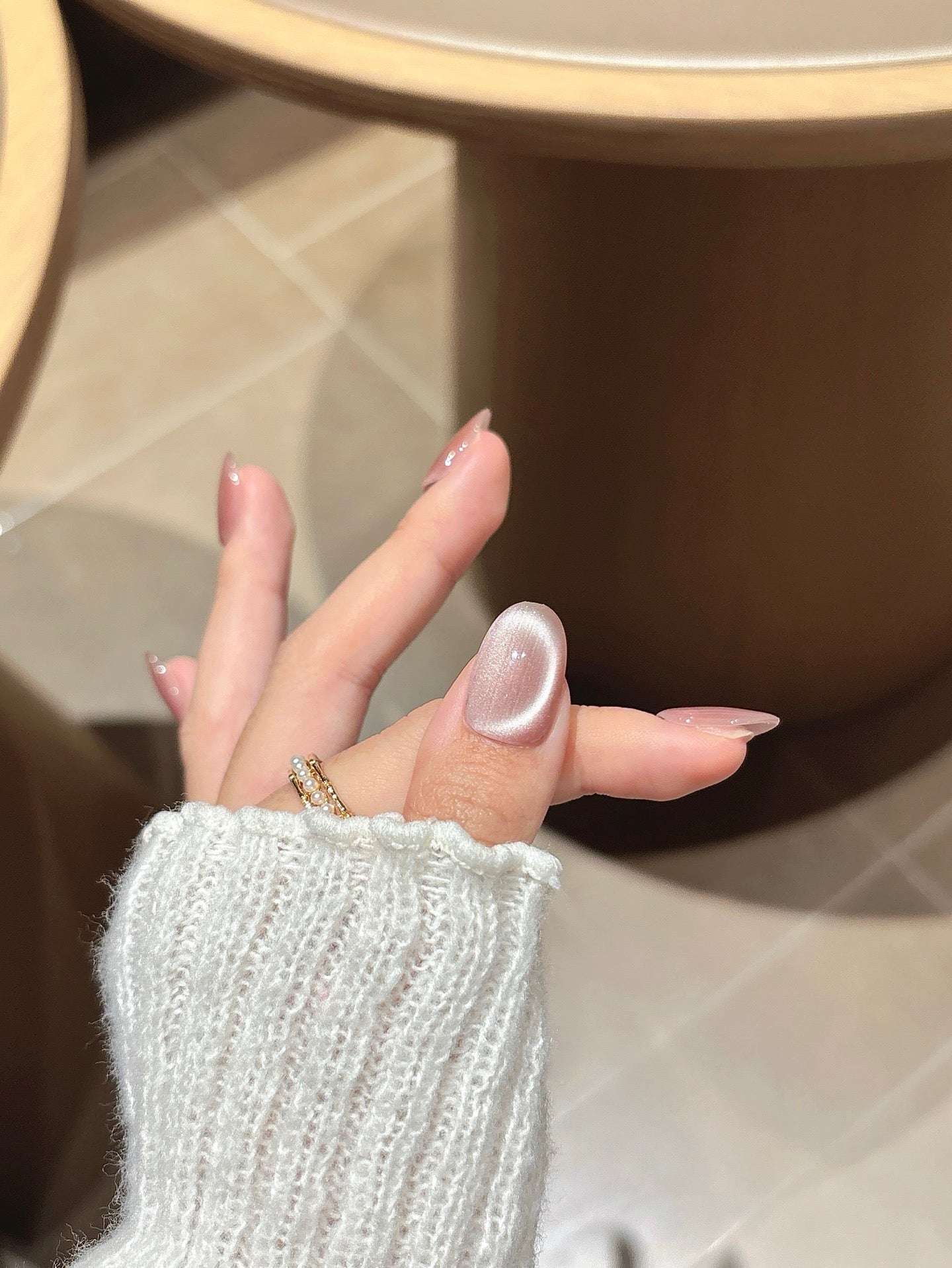 [Pre Order] 柔光花漾貓眼穿戴甲 Soft Floral Cat Eye Press-On Nails