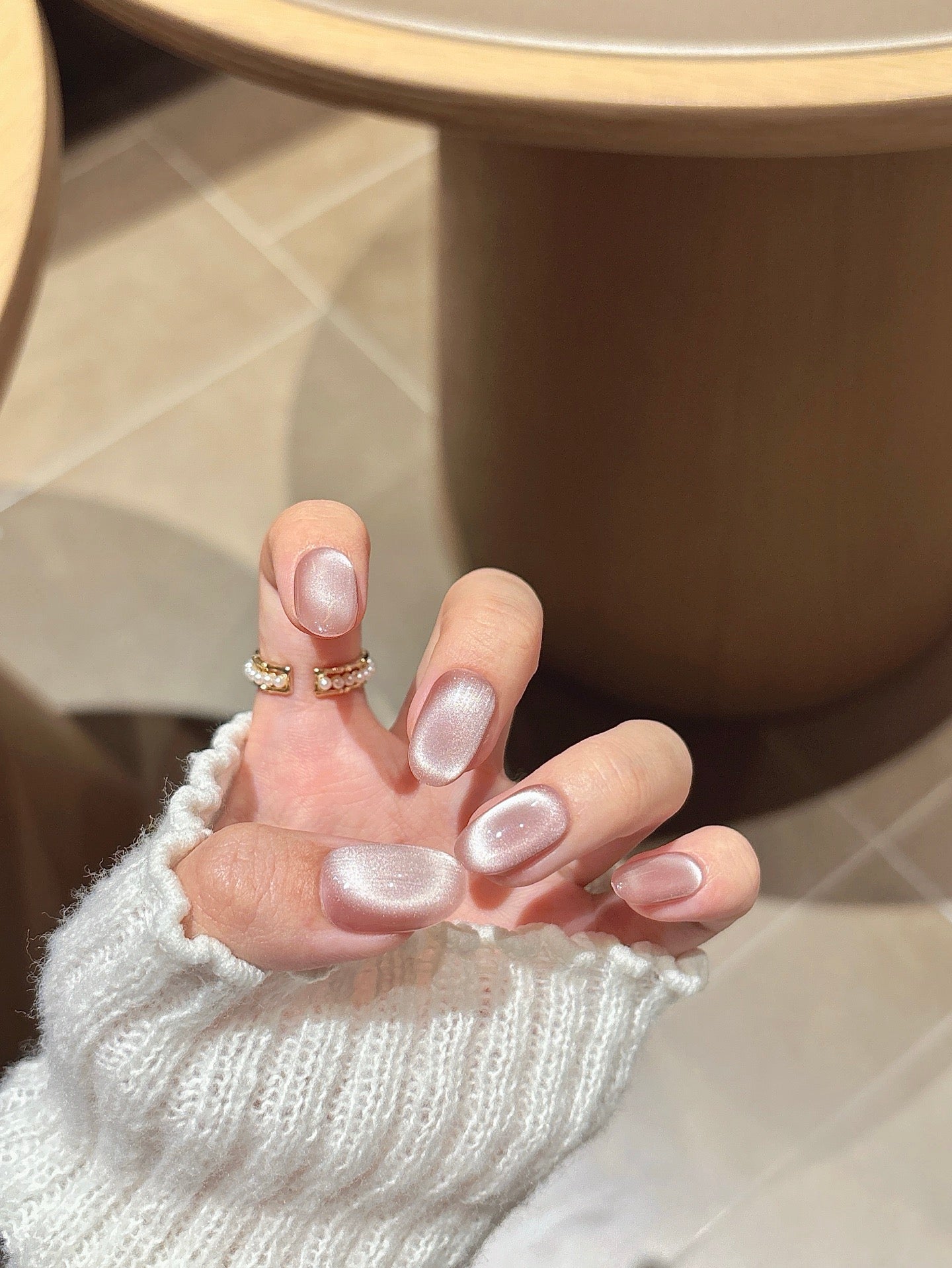 [Pre Order] 柔光花漾貓眼穿戴甲 Soft Floral Cat Eye Press-On Nails