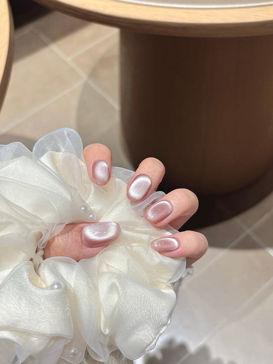 [Pre Order] 柔光花漾貓眼穿戴甲 Soft Floral Cat Eye Press-On Nails